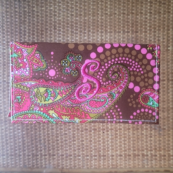 Paisley Checkbook Cover - S monogram - Picture 3 of 5